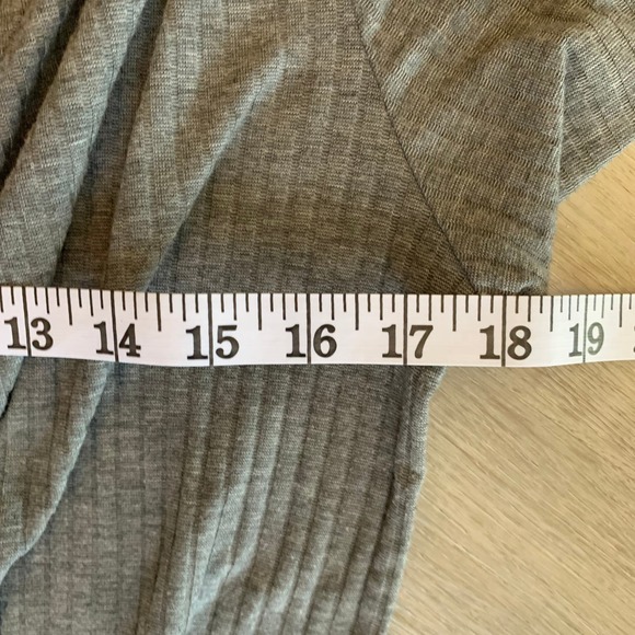 Zara Trafulc Wrap Maxi Jumpsuit Short Sleeve Ribbed V Neck Grey Size S - Picture 7 of 9